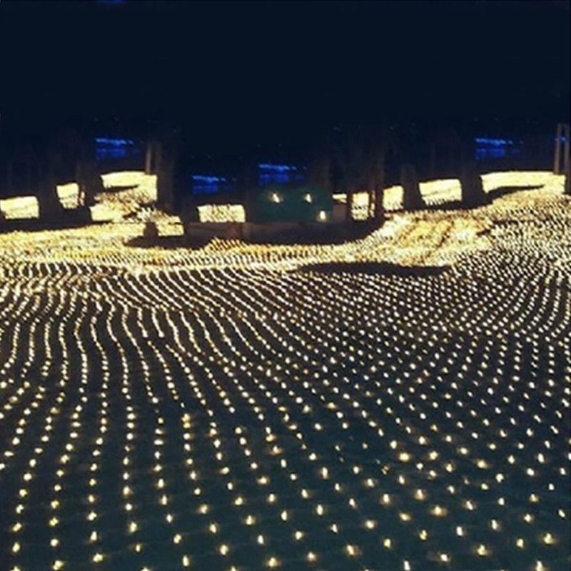 Christmas led lights string lights outdoor waterproof fishnet lights full of stars paved holiday lights wedding ins decorative lights - Glow Home