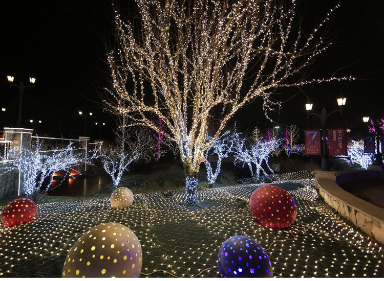 Christmas led lights string lights outdoor waterproof fishnet lights full of stars paved holiday lights wedding ins decorative lights - Glow Home