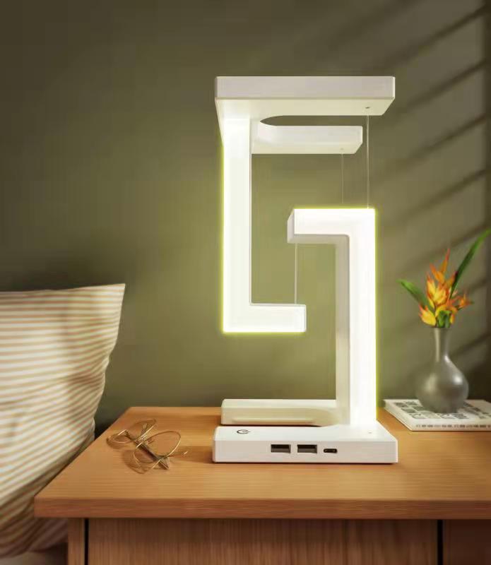 Creative Smartphone Wireless Charging Suspension Table Lamp Balance Lamp Floating For Home Bedroom - Glow Home