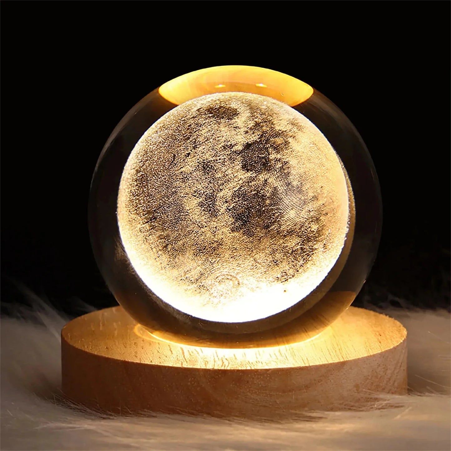 3D Glowing Crystal Ball - Space Designed Light - Glow Home