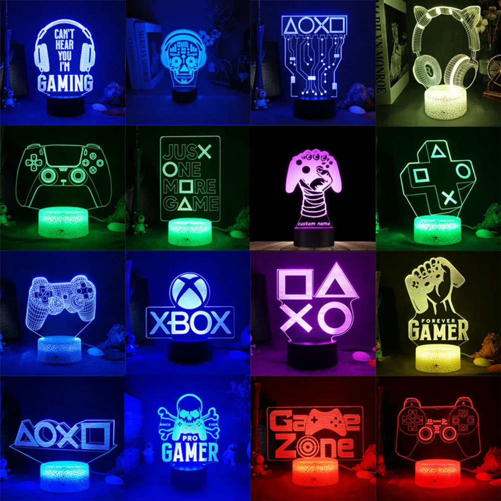 3D Illusion Gaming Lamp Decorations - Glow Home